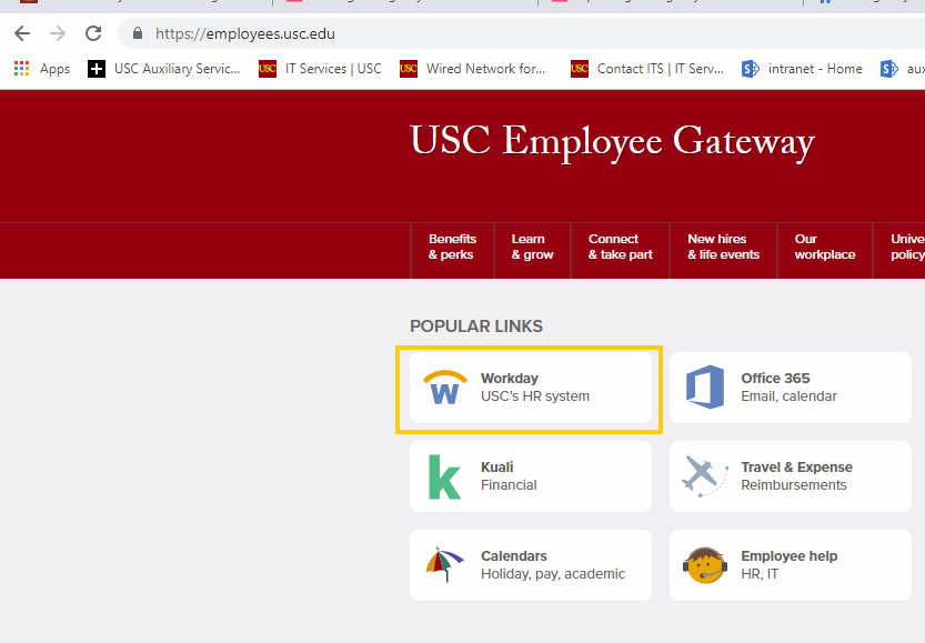 Updating Emergency Contacts USC Auxiliary Services IT