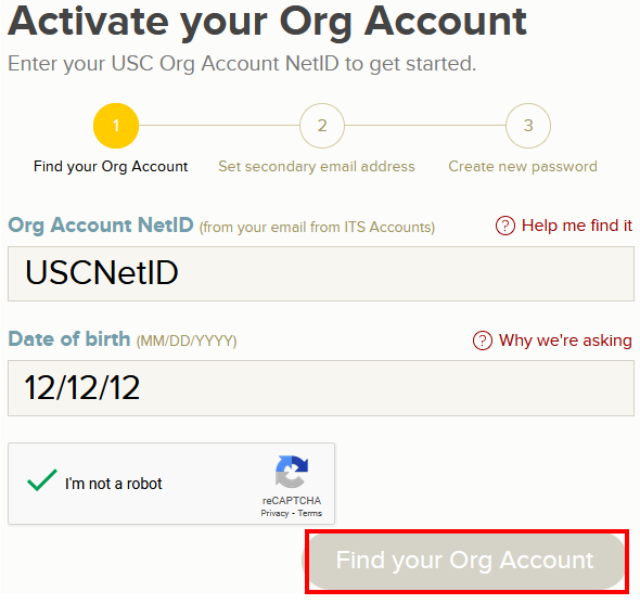 How to Activate an Organizational Email Account USC Auxiliary Services IT